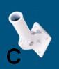 White Adjustable Flagpole Bracket