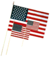 Miniature Hand-Held 'Stick' U.S. Flags